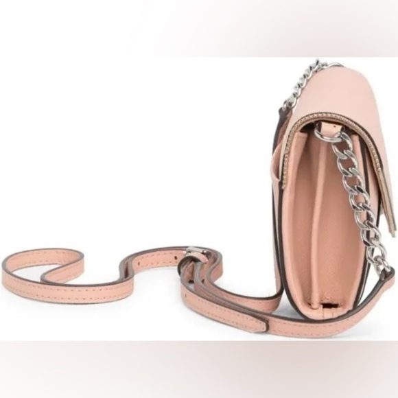 Rebecca Minkoff Cleo Wallet On a Chain Rosewood Crossbody Bag - Picture 4 of 6